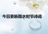 今日更新雨水时节诗词
