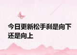 今日更新松手刹是向下还是向上