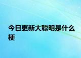 今日更新大聪明是什么梗