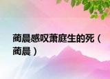 蔺晨感叹萧庭生的死（蔺晨）