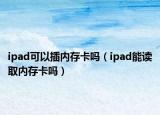 ipad可以插内存卡吗（ipad能读取内存卡吗）
