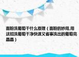 面粉洗葡萄干什么原理（面粉的妙用,用这招洗葡萄干净快速又省事洗出的葡萄亮晶晶）