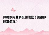 佩德罗阿莫多瓦的地位（佩德罗阿莫多瓦）