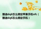 雅迪dq6怎么绑定苹果手机nfc（雅迪dq6怎么绑定手机）