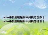vivo手机刷机后开不开机怎么办（vivo手机刷机后开不开机为什么）
