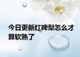 今日更新红啤梨怎么才算软熟了