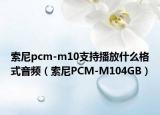 索尼pcm-m10支持播放什么格式音频（索尼PCM-M104GB）