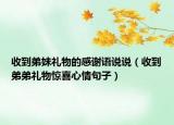收到弟妹礼物的感谢语说说（收到弟弟礼物惊喜心情句子）