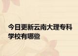 今日更新云南大理专科学校有哪些