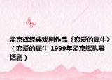 孟京辉经典戏剧作品《恋爱的犀牛》（恋爱的犀牛 1999年孟京辉执导话剧）