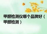 甲醛检测仪哪个品牌好（甲醛检测）