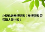 小说作者断桥残雪（断桥残雪 歪歪道人著小说）
