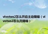 vivotws2怎么开启主动降噪（vivotws2怎么开降噪）