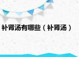 补肾汤有哪些（补肾汤）