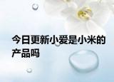 今日更新小爱是小米的产品吗