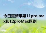 今日更新苹果11pro max和12proMax区别