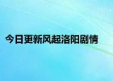 今日更新风起洛阳剧情