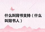 什么叫背书支持（什么叫背书人）