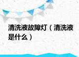 清洗液故障灯（清洗液是什么）