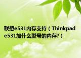 联想e531内存支持（Thinkpad e531加什么型号的内存?）