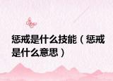惩戒是什么技能（惩戒是什么意思）