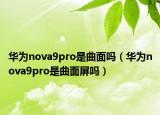 华为nova9pro是曲面吗（华为nova9pro是曲面屏吗）