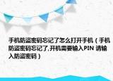 手机防盗密码忘记了怎么打开手机（手机防盗密码忘记了,开机需要输入PIN 请输入防盗密码）