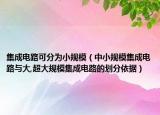 集成电路可分为小规模（中小规模集成电路与大,超大规模集成电路的划分依据）