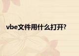 vbe文件用什么打开?