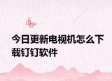 今日更新电视机怎么下载钉钉软件