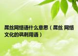 屌丝网络语什么意思（屌丝 网络文化的讽刺用语）