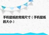 手机壁纸的常规尺寸（手机壁纸的大小）