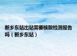 新乡东站出站需要核酸检测报告吗（新乡东站）