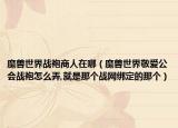 魔兽世界战袍商人在哪（魔兽世界敬爱公会战袍怎么弄,就是那个战网绑定的那个）