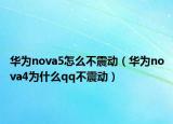 华为nova5怎么不震动（华为nova4为什么qq不震动）