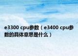 e3300 cpu参数（e3400 cpu参数的具体意思是什么）