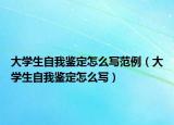 大学生自我鉴定怎么写范例（大学生自我鉴定怎么写）