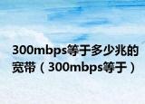 300mbps等于多少兆的宽带（300mbps等于）