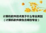 计算机软件技术属于什么专业类别（计算机软件类包含哪些专业）
