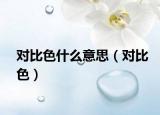对比色什么意思（对比色）