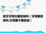 拔牙牙根也要拔掉吗（牙根要拔掉吗,牙根要不要拔掉）