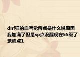 dnf狂的血气觉醒点是什么说原因我加满了但是sp点没醒现在55级了觉醒点1