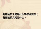 舒服的反义词是什么呢标准答案（舒服的反义词是什么）