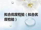 拟合优度检验（拟合优度检验）