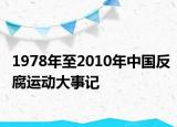 1978年至2010年中国反腐运动大事记