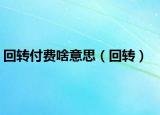 回转付费啥意思（回转）