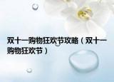 双十一购物狂欢节攻略（双十一购物狂欢节）