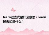 learn过去式是什么意思（learn过去式是什么）