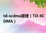 td-scdma原理（TD-SCDMA）