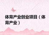 体育产业创业项目（体育产业）